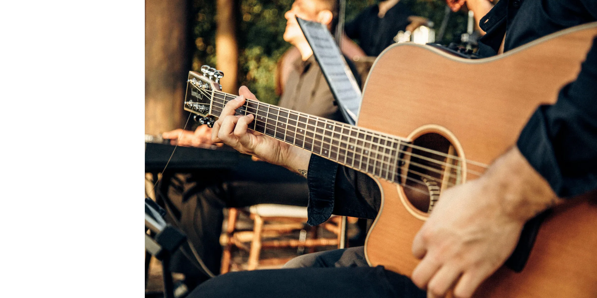 Acoustic guitar being played