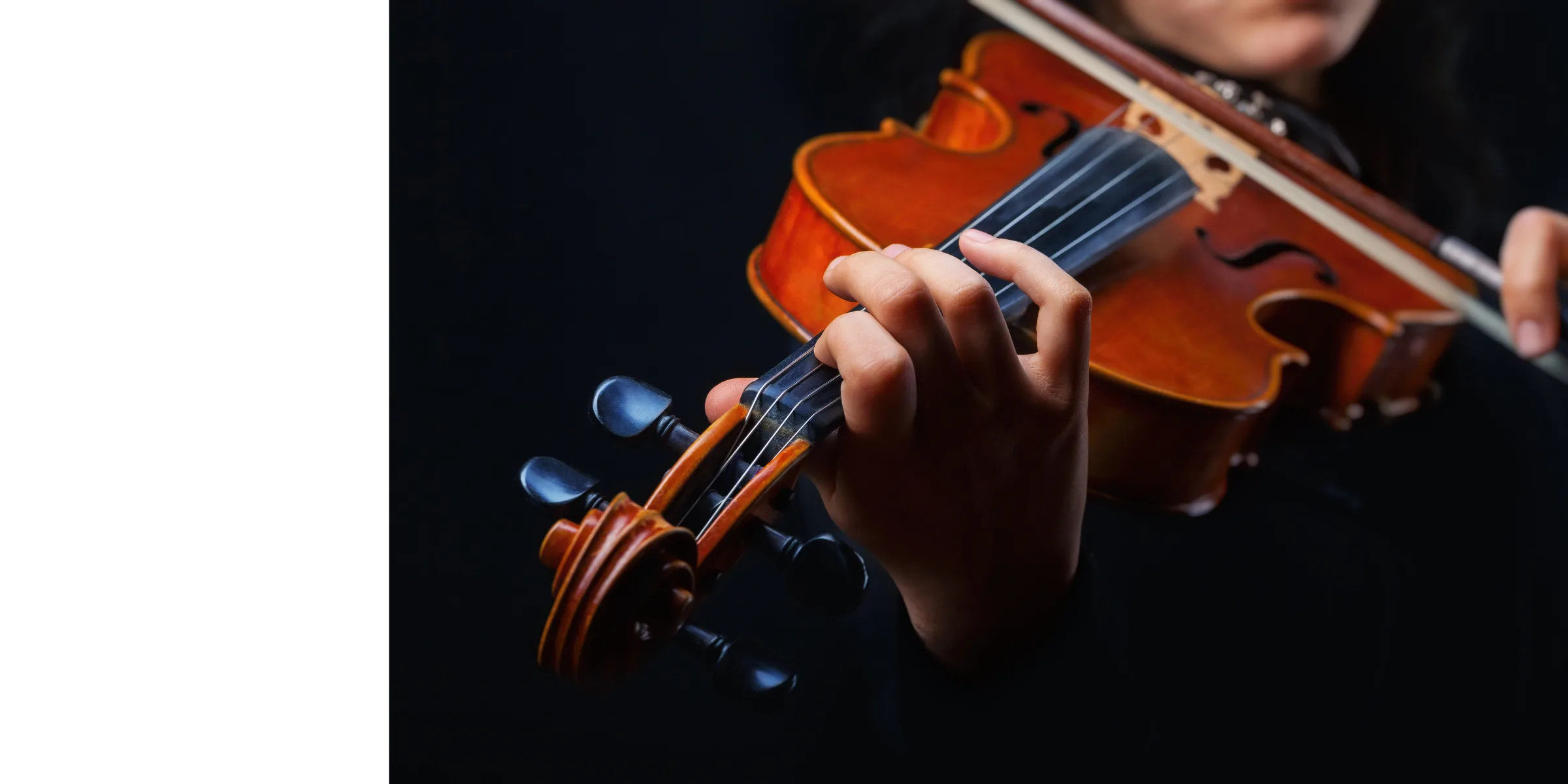 A violin being played